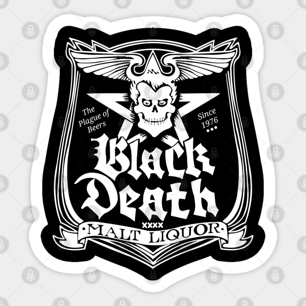 Black Death Malt Liquor Sticker by Niko Neon